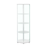 Zahavah - 4-Shelf Hexagonal Clear Glass Curio Cabinet