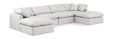 Indulge - Faux Leather 6 Piece Modular Double Chaise Sectional