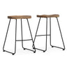Amberly - Rustic Saddle Bar Stool (Set of 2)