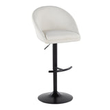 Matisse - Highback Adjustable Barstool With Rounded T Footrest (Set of 2) - Black Metal