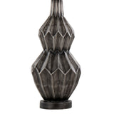Astro - Poly Table Lamp - Brushed Black Silver, White Linen