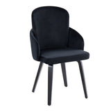Dahlia - Contemporary Dining Chair (Set of 2) - Black Wood