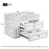 Wall Mounted Bathroom Vanity With 2 Drawers, Sink, Floating Storage Unit