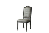 House Beatrice - Side Chair Set of 2) - Two Tone Gray Fabric & Charcoal