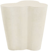 Monza - Concrete And Fiberglass Indoor / Outdoor End Table - Cream