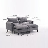 Convertible Combination Sofa With Footstools With Storage