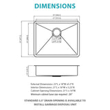 Undermount Sink, Low Depth Single Bowl