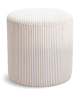 Roy - Round Microsuede Ottoman / Stool