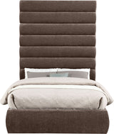 Adam - Chenille Fabric Bed With 89" Headboard