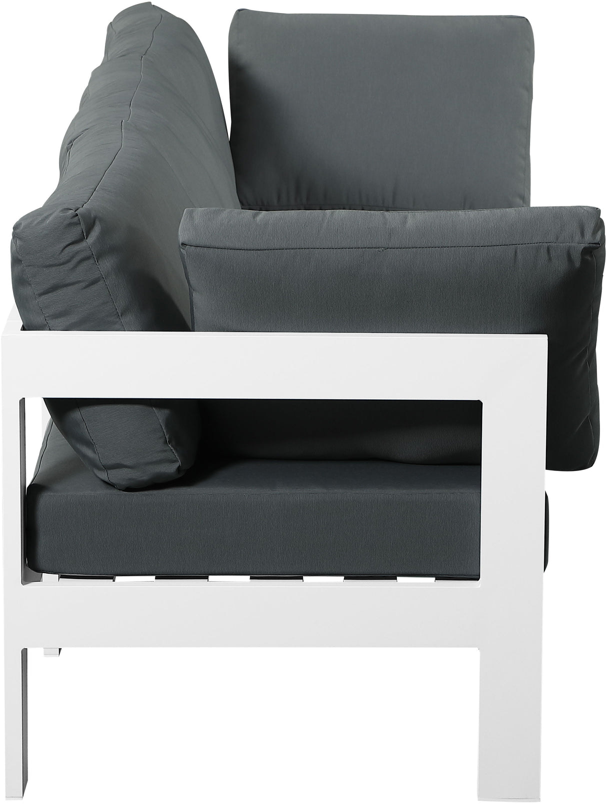 Nizuc - Outdoor Patio 3 Seat Modular Sofa With White Frame