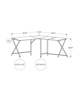 Computer Desk, Home Office, Corner, L Shape, Laptop, Contemporary / Modern