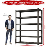 Industrial Heavy Duty Metal Garage Shelving Unit, Adjustable Storage Rack