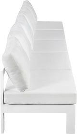 Nizuc - Outdoor Patio 5 Seat Modular Armless Sofa With White Frame