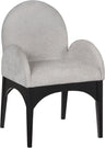 Waldorf - Chenille Dining Arm Chair With Black Legs