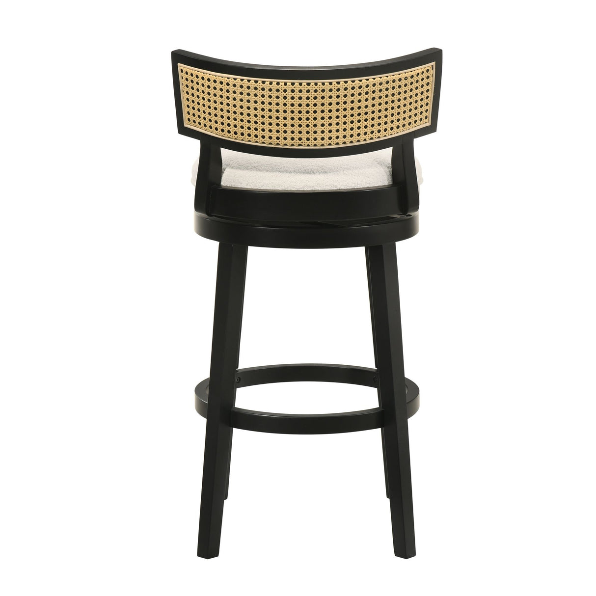Noely - Modern Farmhouse Swivel Wood Bar Height Kitchen Bar Stool