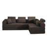 Modern L-Shape Modular Sectional Sofa, Compressed Design