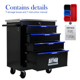 Drawer Multifunctional Tool Cart With Wheels