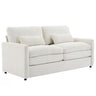 Cozy Upholstered Plush Cushion Loveseat Sofa For Living Room