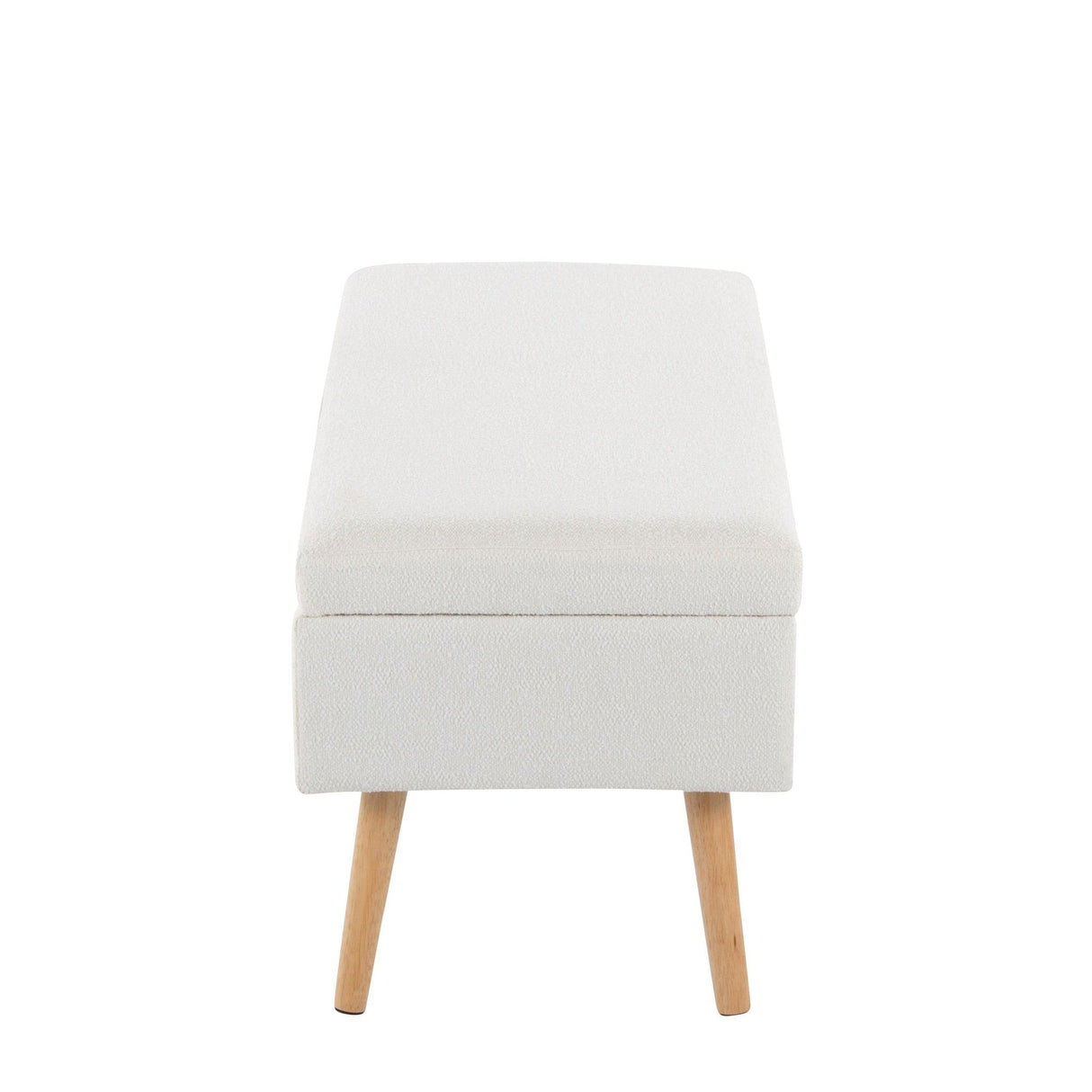 Storage - Bench - Natural Wood, Cream Fabric
