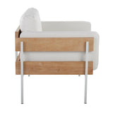 Kari - Accent Chair - Natural And White