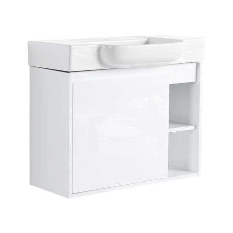 Wall Mounted Bathroom Vanity With Sink & Soft Close Door