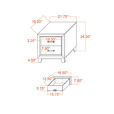 Soluto - Nightstand - Gray / Black