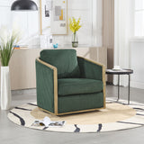 Corduroy Barrel Chair, 360 Degree Swivel