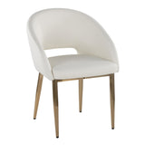 Renee - Upholstered Contemporary Chair (Set of 2) - Gold Metal Legs