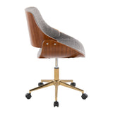 Fabrizzi - Office Chair - Gold Base