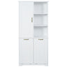Freestanding Tall Storage Cabinet With 2 Tilt Out Hampers