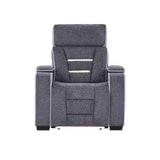 Austin - Recliner With Storage Arms - Gray