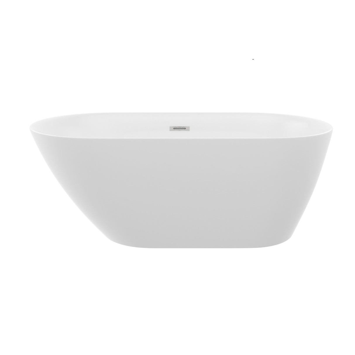 Glossy Freestanding Bathtub With Chrome Pop Up Drain