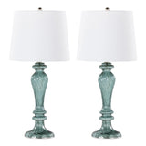 Windsor - 25" Glass Table Lamp (Set of 2) - White