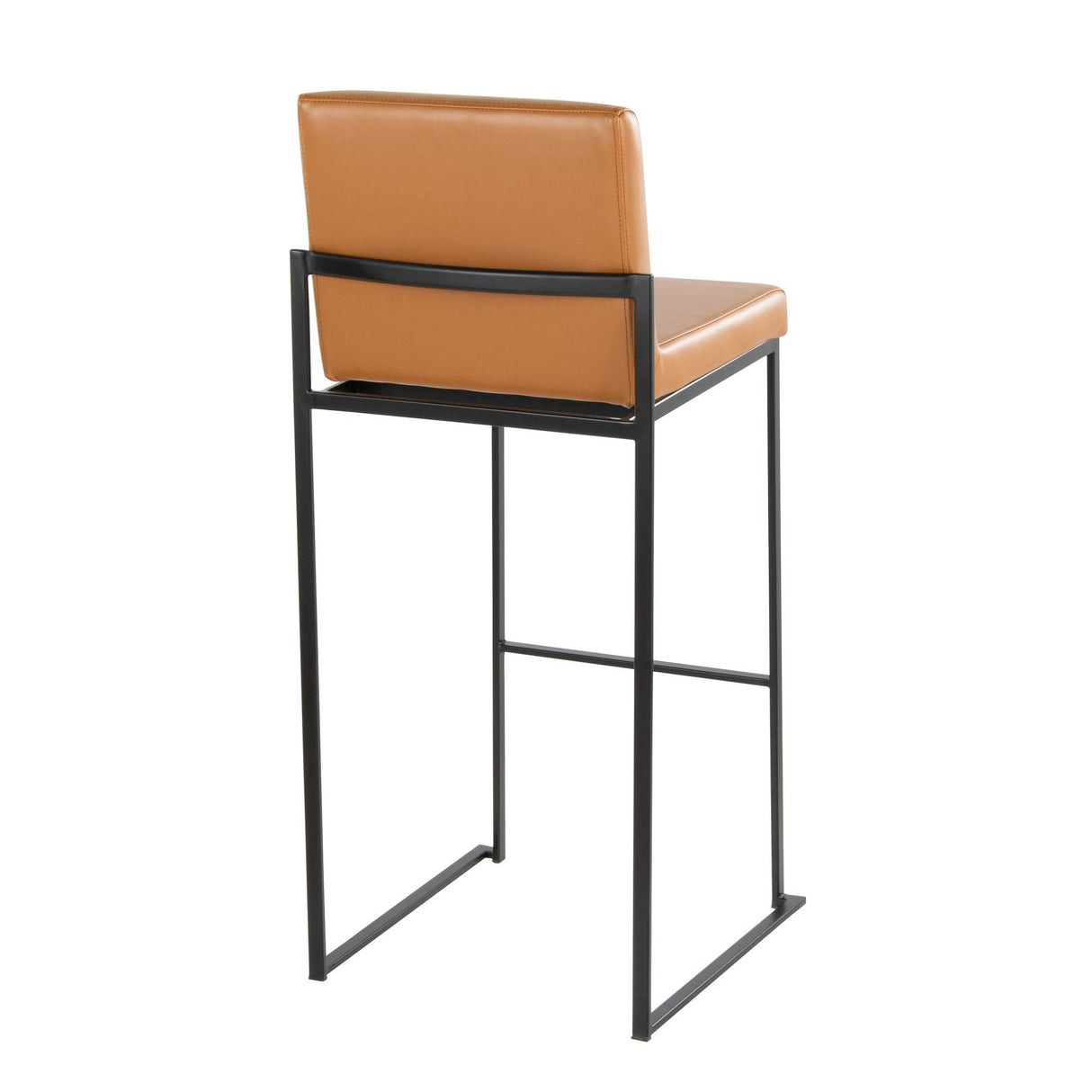 Fuji - High Back Barstool - Black Steel Legs