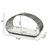 Abigal - Outdoor Wicker Daybed With Cushion