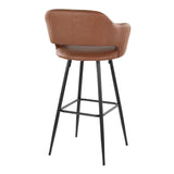 Margarite - 30" Fixed-Height Barstool - Black Metal (Set of 2)