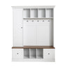 Hall Tree With Shoe Storage Bench, Entryway Coat Rack With 5 Hooks