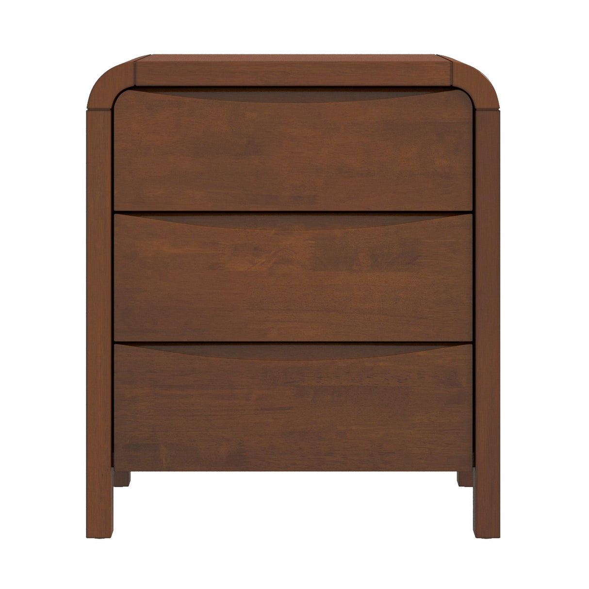 Lionel - Nightstand 3 Drawer Bed Side Table - Brown