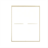 Double Sliding Shower Door, Semi-Frameless Bypass Bathroom Sliding Door With 1/4" (6 Mm) Tempered Glass For Walk-In Shower