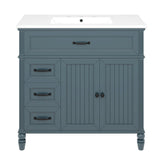 Bathroom Vanity With Sink, 2 Doors 2 Drawers, Freestanding Design