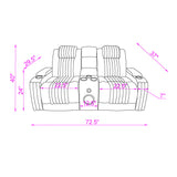 Duran - Power Reclining Loveseat With Power Headrest
