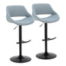 Fabrizzi - Adjustable Barstool With Rounded T Footrest (Set of 2) - Black Metal
