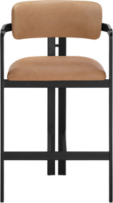 Aurum - Vegan Leather Upholstered Counter Stool With Graphite Black Base
