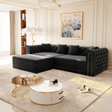 3-In-1 Convertible Sleeper Sofa With Movable Ottoman For Living Room