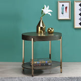 Weyton - End Table - Light Brown & Champagne