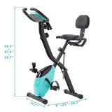 Exercise Bike Folding Stationary Bikes For Home With 16 Level Magnetic Resistance