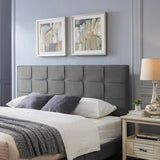 King / California King Sized Headboard - Charcoal Gray