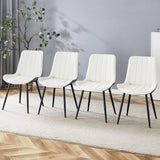 Modern Minimalist Dining Chair Set, Extended Seat Cushion