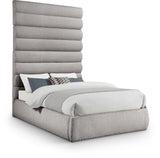 Adam - Boucle Fabric Bed With 89" Headboard