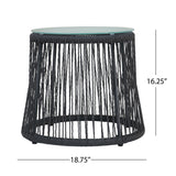 Boho Southport - Side Table With Glass Top